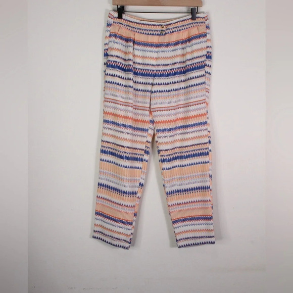 JCrew Lightweight Beach Pant Size Small Peach Geometric - Picture 2 of 9